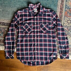 ✨3/15$ blue and red plaided shirt Quiksilver